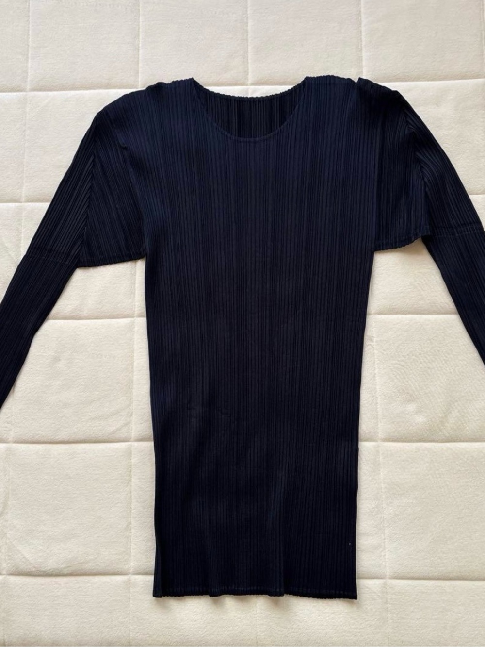 Issey Miyake pleats please navy top